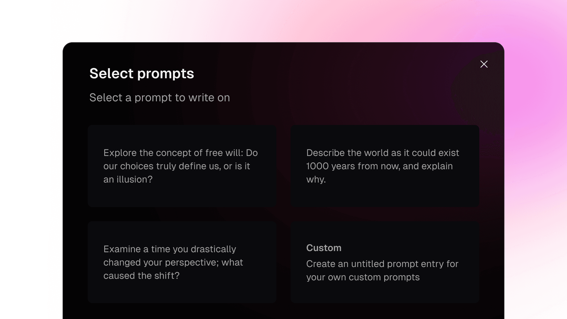 Examples of dynamic prompts
